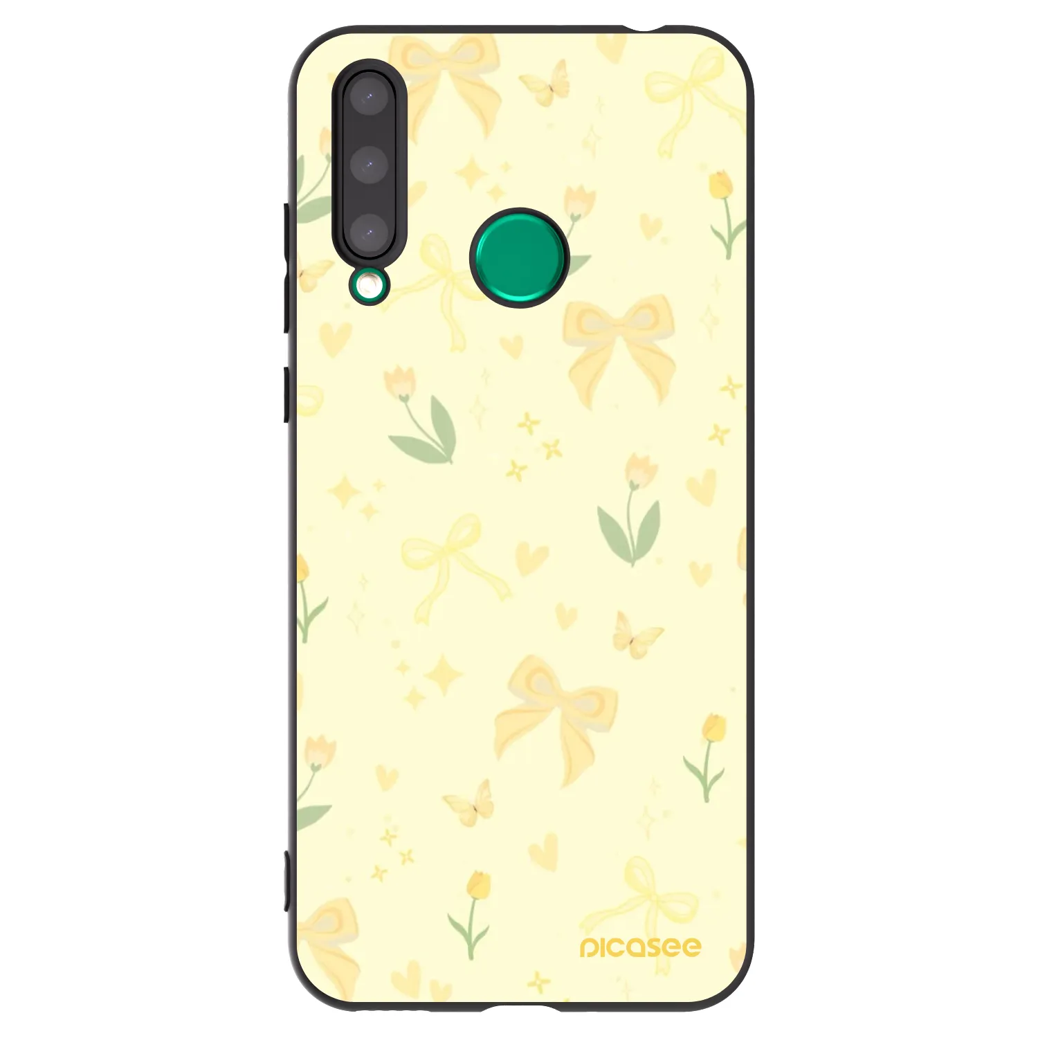 Picasee fekete szilikon tok az alábbi mobiltelefonokra Honor 20 Lite - Honey Blossom