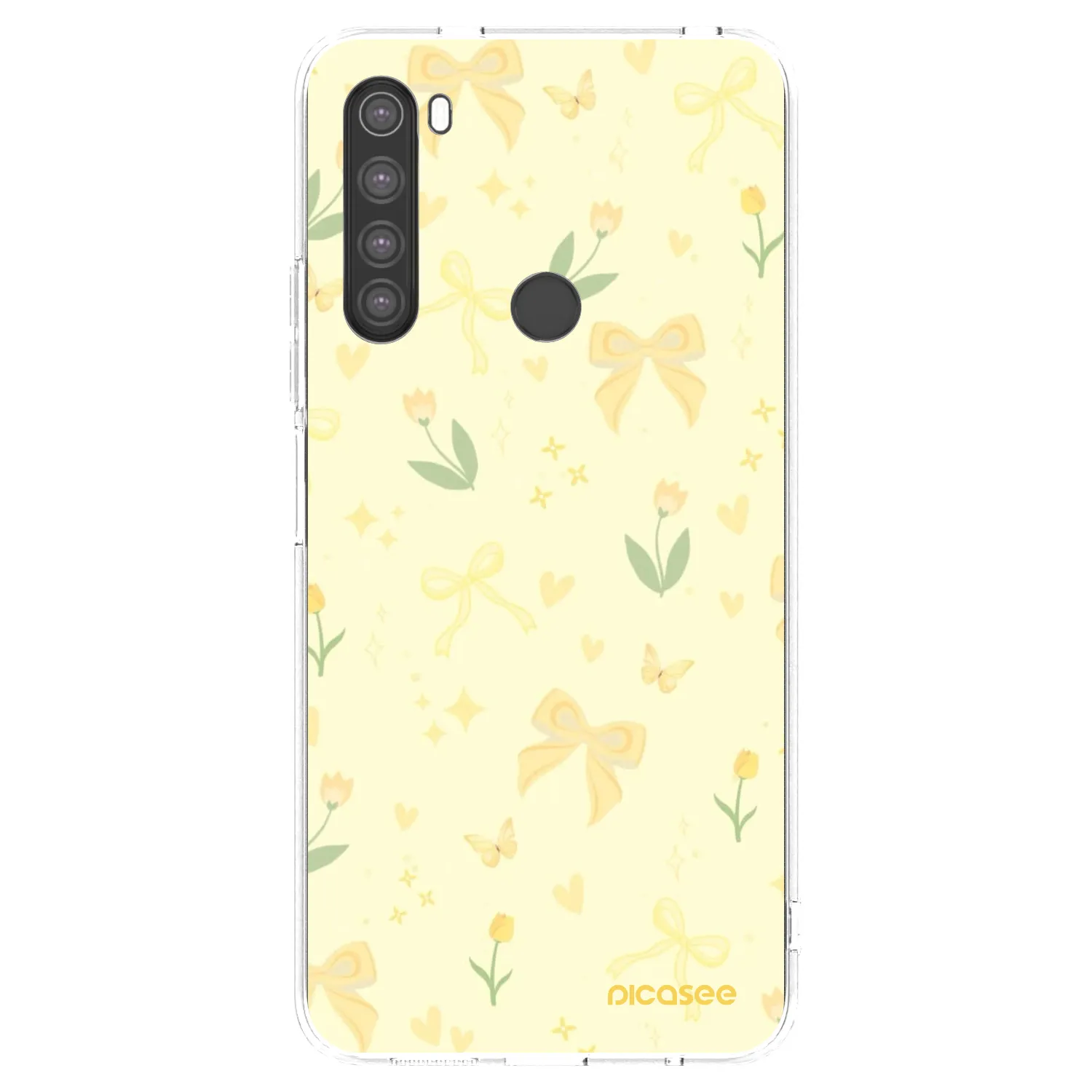 Picasee átlátszó szilikon tok az alábbi mobiltelefonokra Xiaomi Redmi Note 8 - Honey Blossom