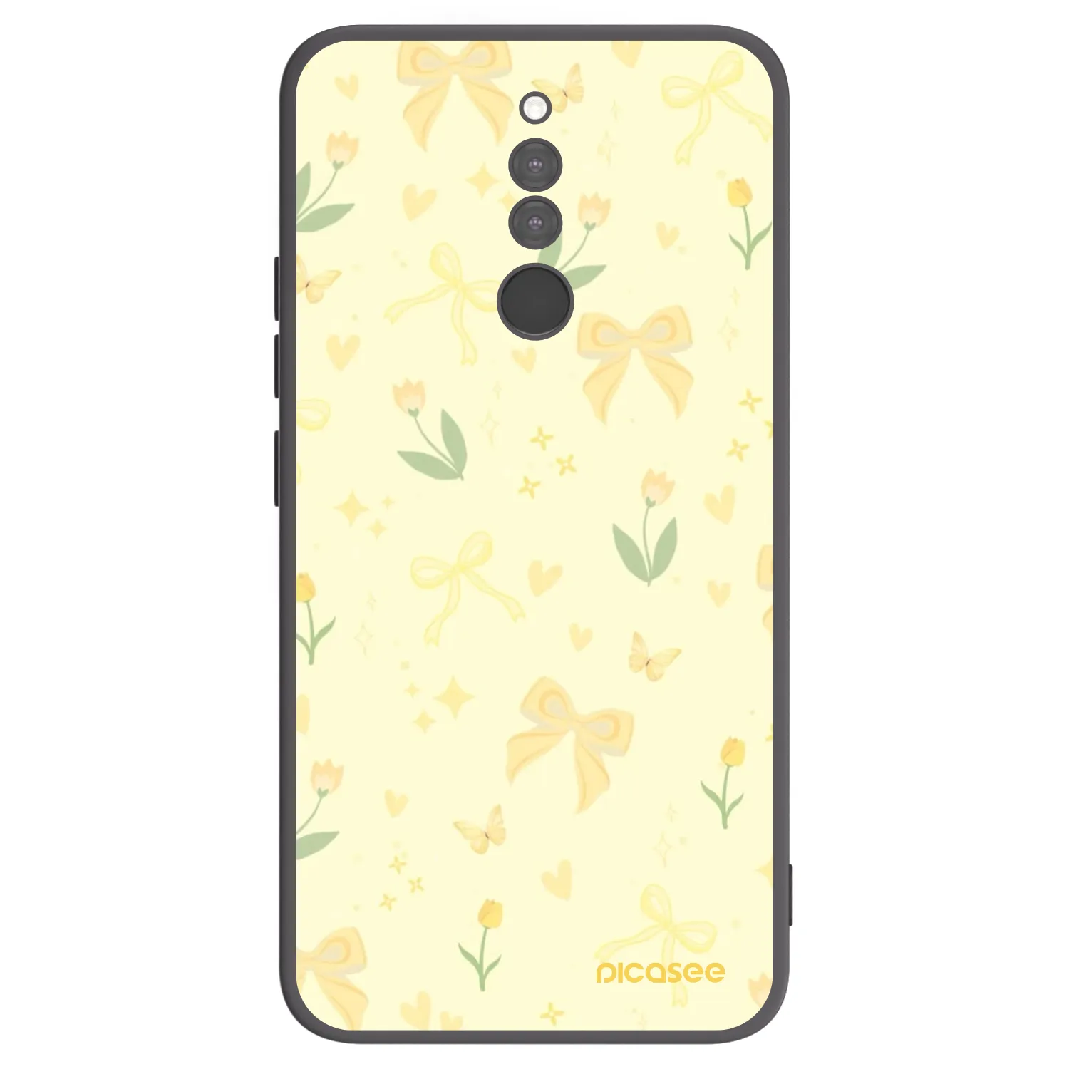 Picasee fekete szilikon tok az alábbi mobiltelefonokra Xiaomi Redmi 8 - Honey Blossom