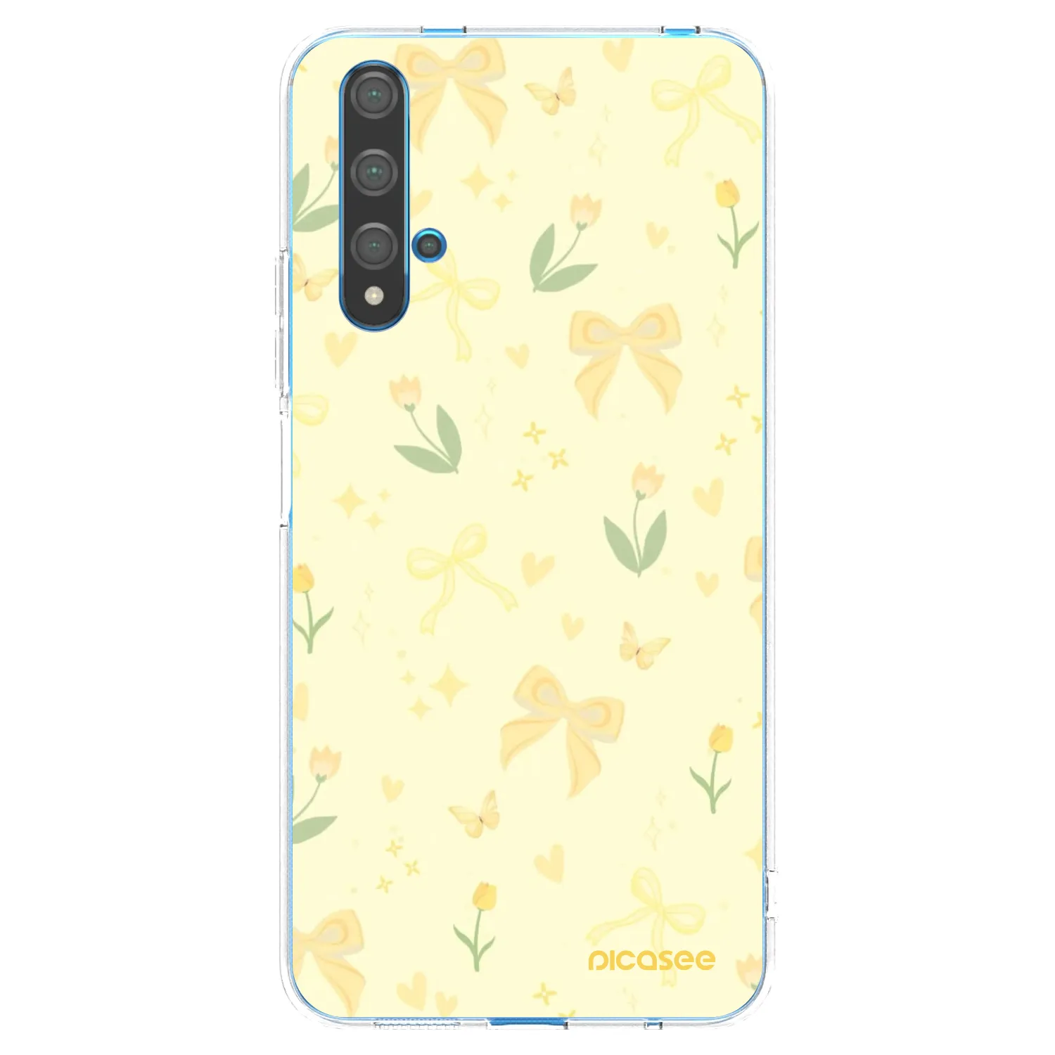 Picasee átlátszó szilikon tok az alábbi mobiltelefonokra Huawei Nova 5T - Honey Blossom