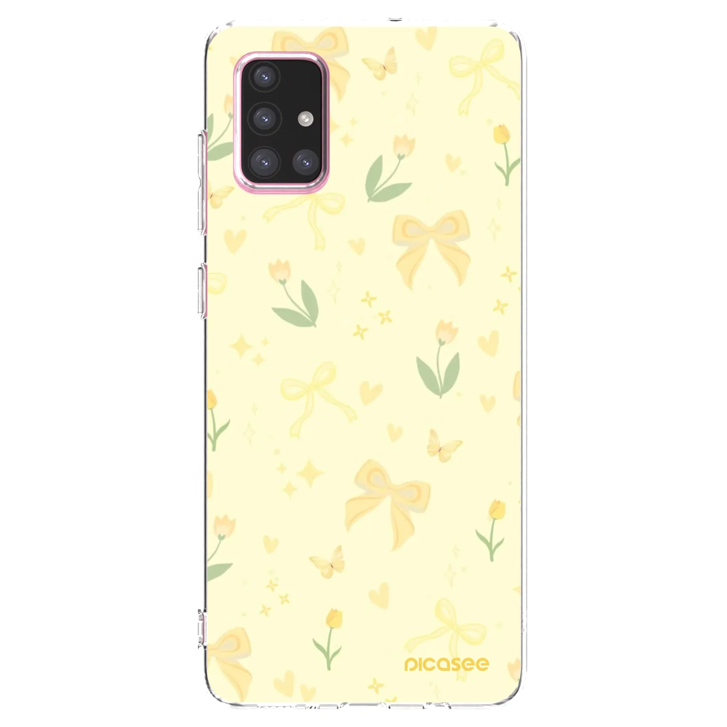 Picasee átlátszó szilikon tok az alábbi mobiltelefonokra Samsung Galaxy A71 A715F - Honey Blossom