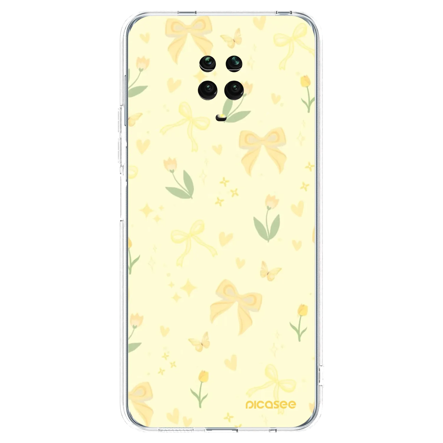 Picasee átlátszó szilikon tok az alábbi mobiltelefonokra Xiaomi Redmi Note 9S - Honey Blossom