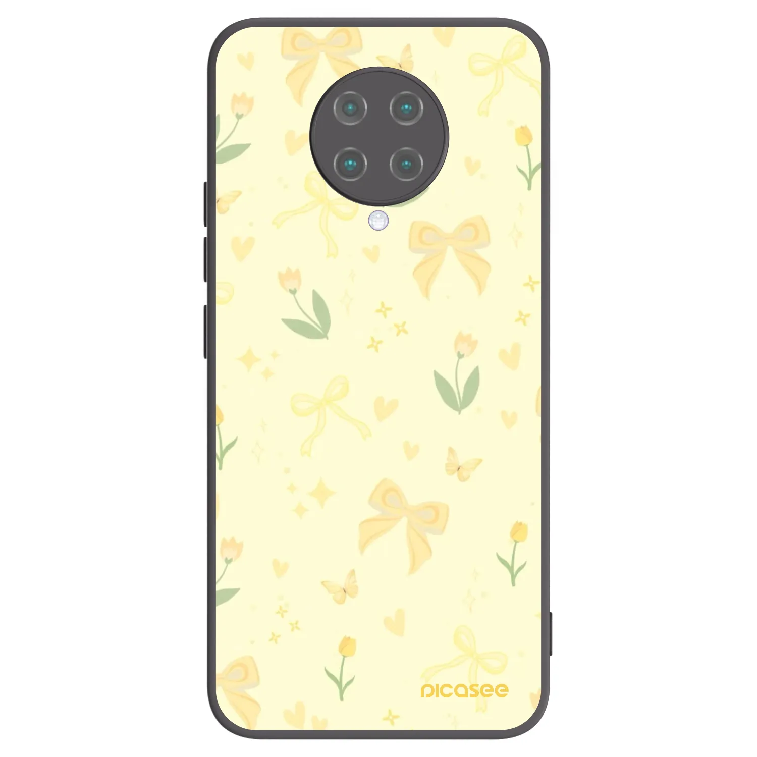 Picasee fekete szilikon tok az alábbi mobiltelefonokra Xiaomi Poco F2 Pro - Honey Blossom