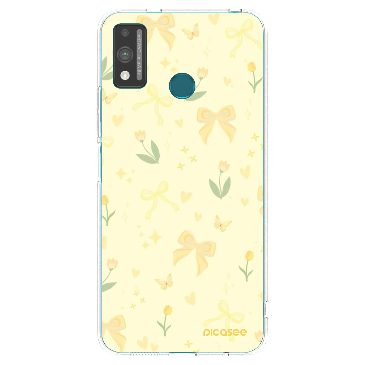 Picasee átlátszó szilikon tok az alábbi mobiltelefonokra Honor 9X Lite - Honey Blossom