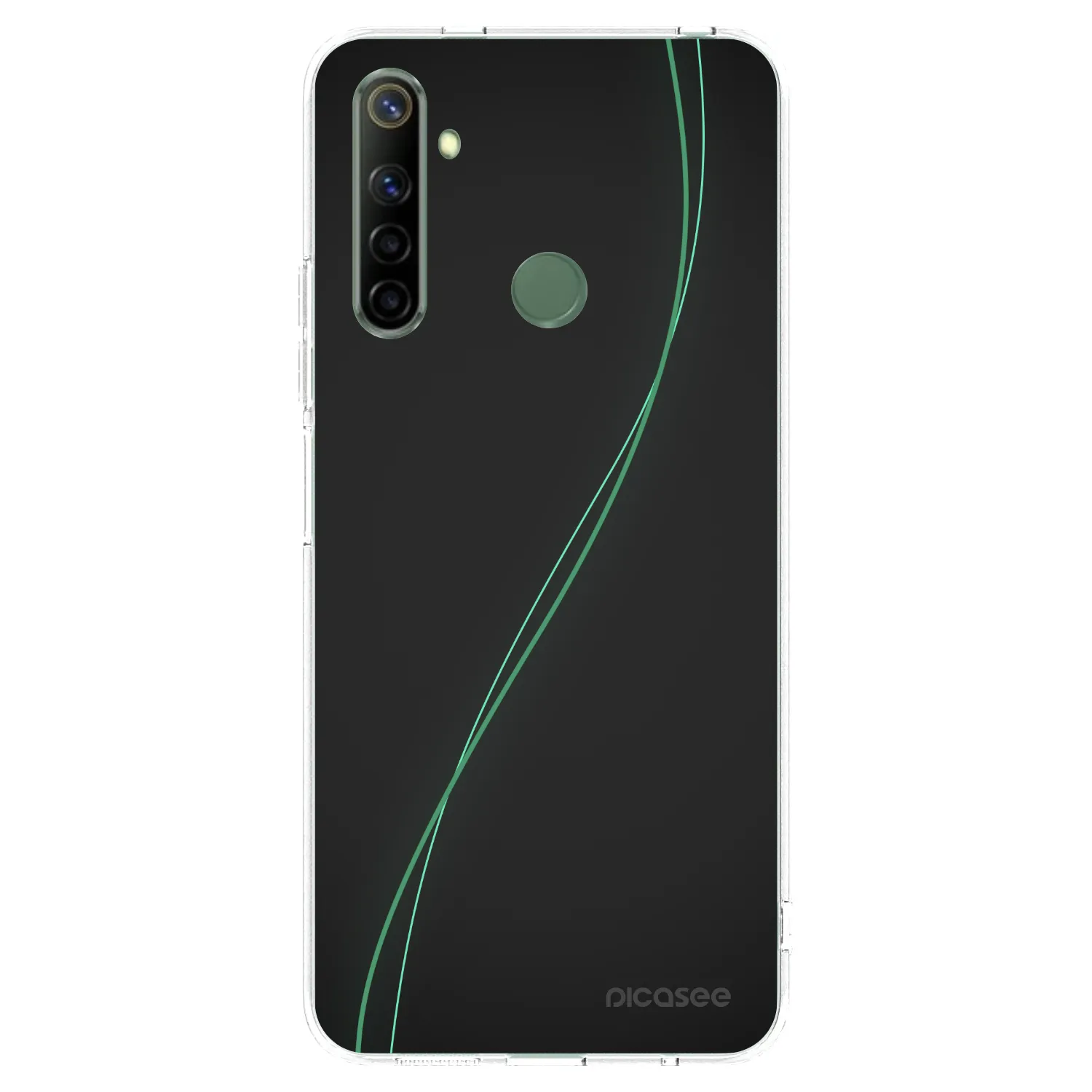 Picasee átlátszó szilikon tok az alábbi mobiltelefonokra Realme 6i - Be Different