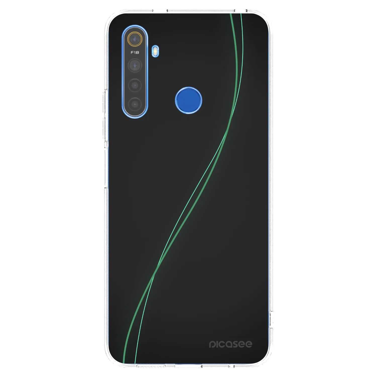 Picasee átlátszó szilikon tok az alábbi mobiltelefonokra Realme 5 - Be Different