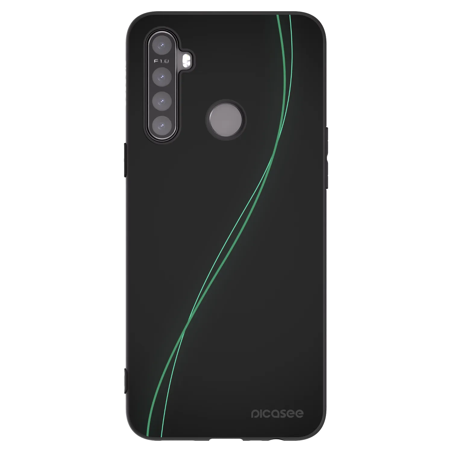 Picasee fekete szilikon tok az alábbi mobiltelefonokra Realme 5 - Be Different