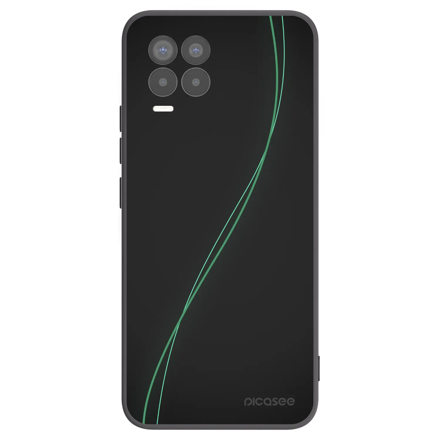 Picasee fekete szilikon tok az alábbi mobiltelefonokra Realme 8 Pro - Be Different