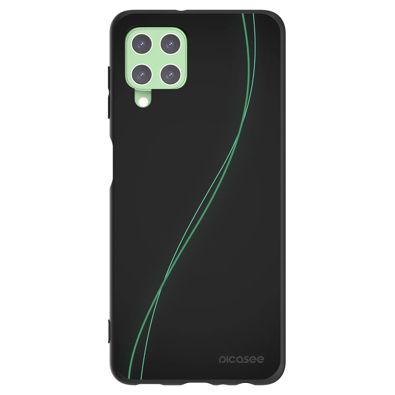 Picasee fekete szilikon tok az alábbi mobiltelefonokra Samsung Galaxy A22 A225F 4G - Be Different