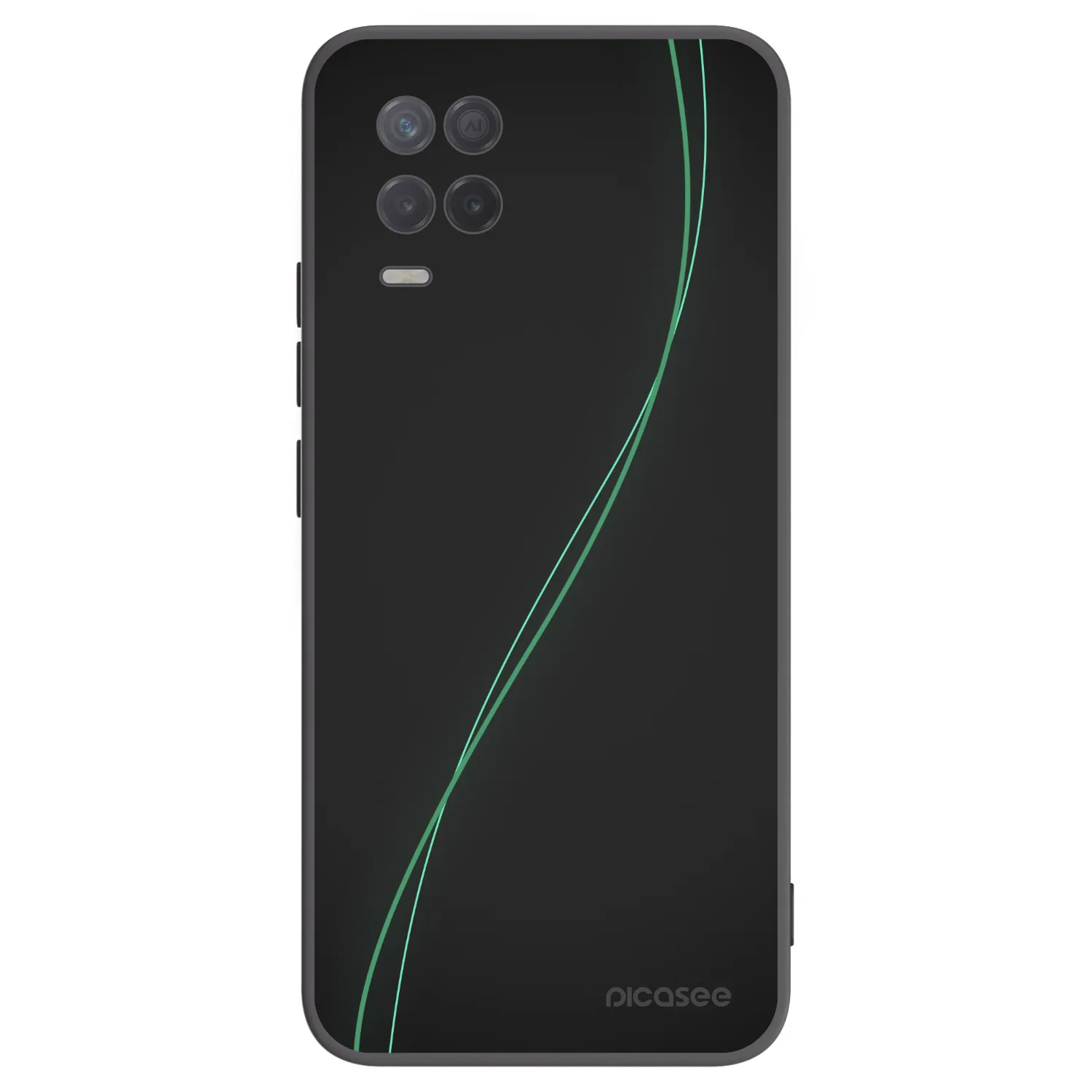 Picasee fekete szilikon tok az alábbi mobiltelefonokra Realme 8 5G - Be Different