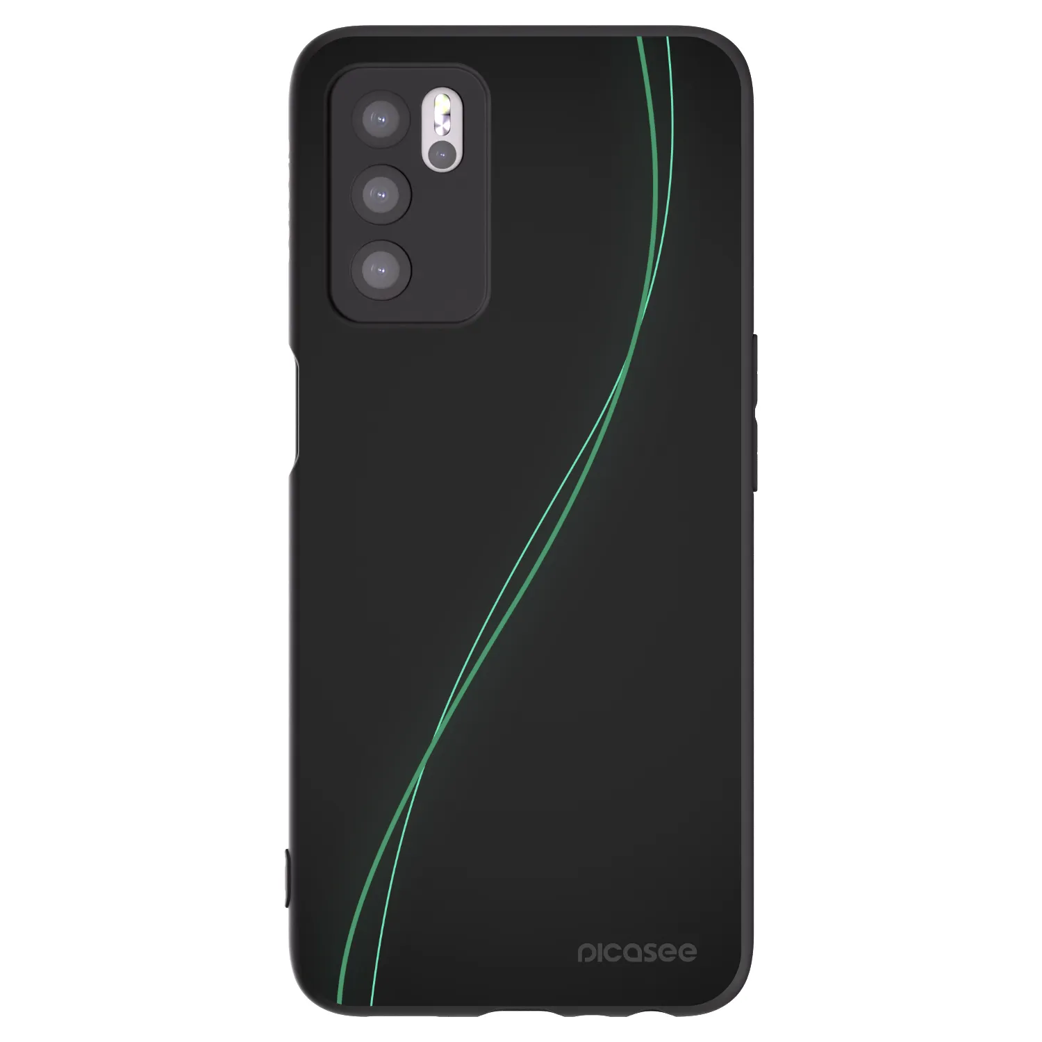 Picasee fekete szilikon tok az alábbi mobiltelefonokra OPPO A16s - Be Different