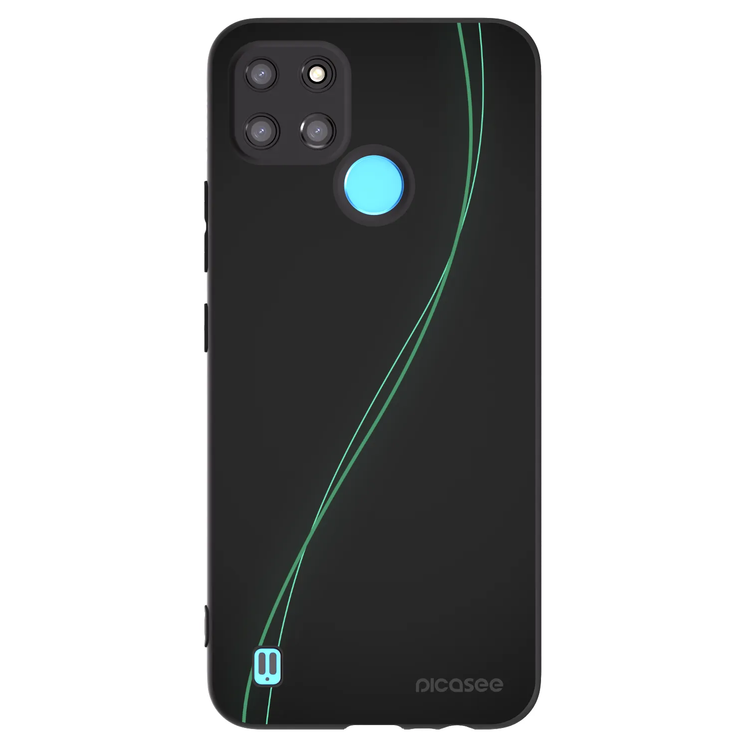 Picasee fekete szilikon tok az alábbi mobiltelefonokra Realme C21Y - Be Different
