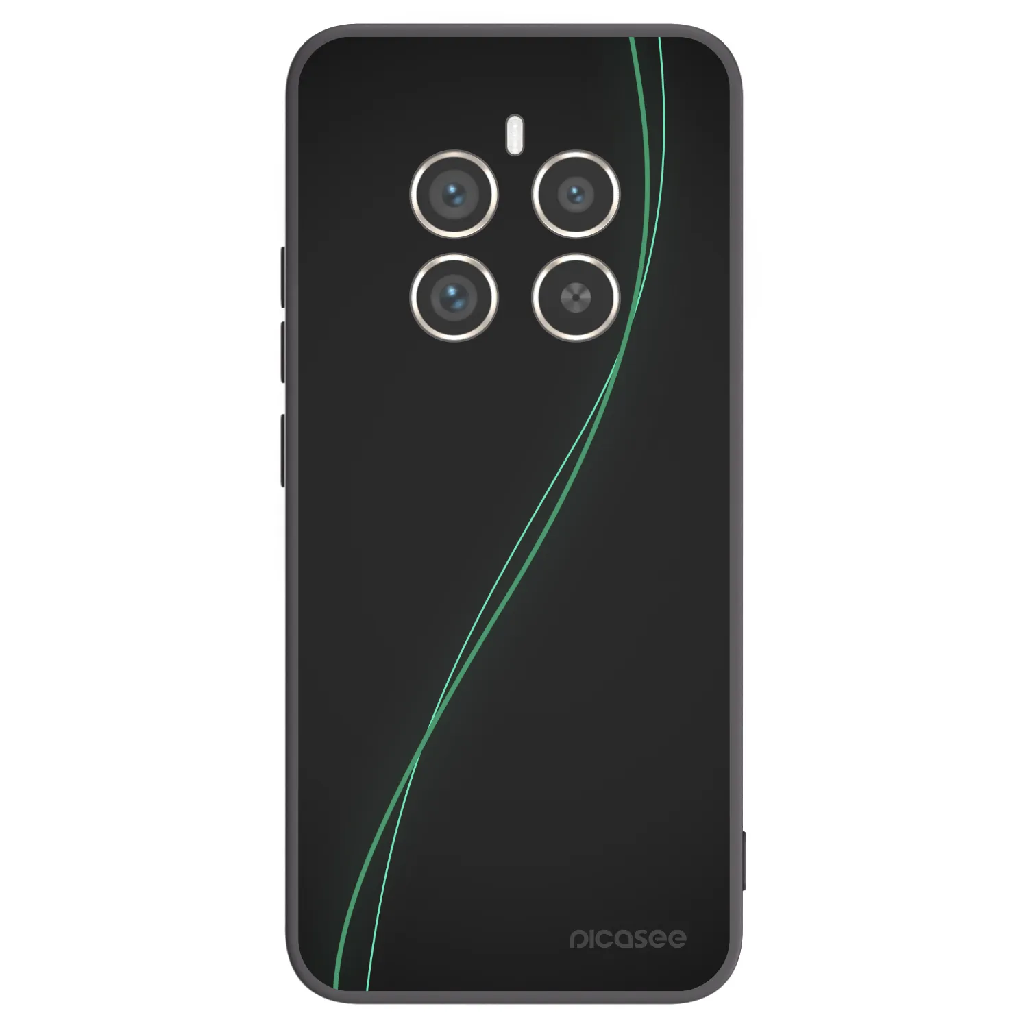 Picasee fekete szilikon tok az alábbi mobiltelefonokra Realme 12 Pro 5G - Be Different