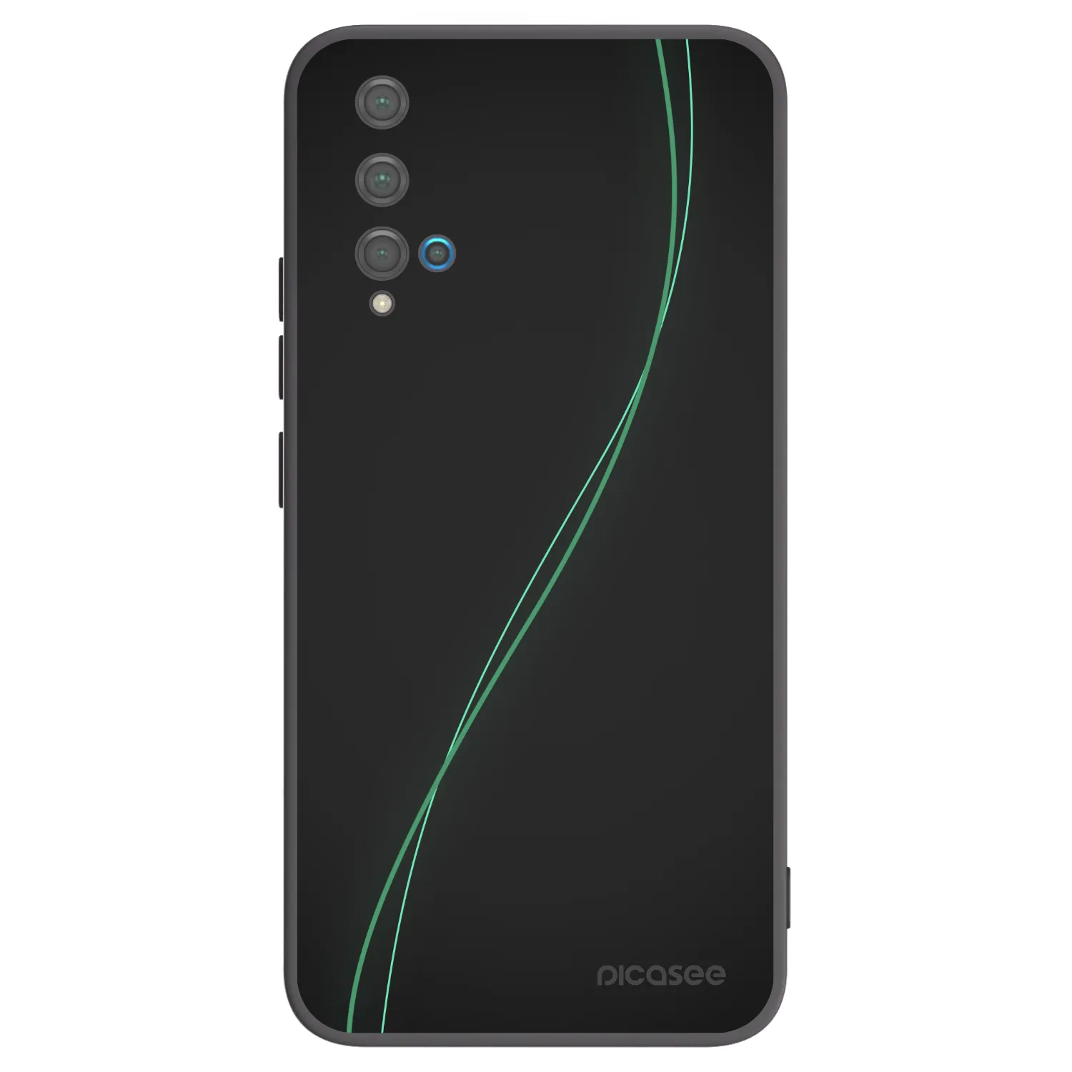 Picasee fekete szilikon tok az alábbi mobiltelefonokra Huawei Nova 5T - Be Different