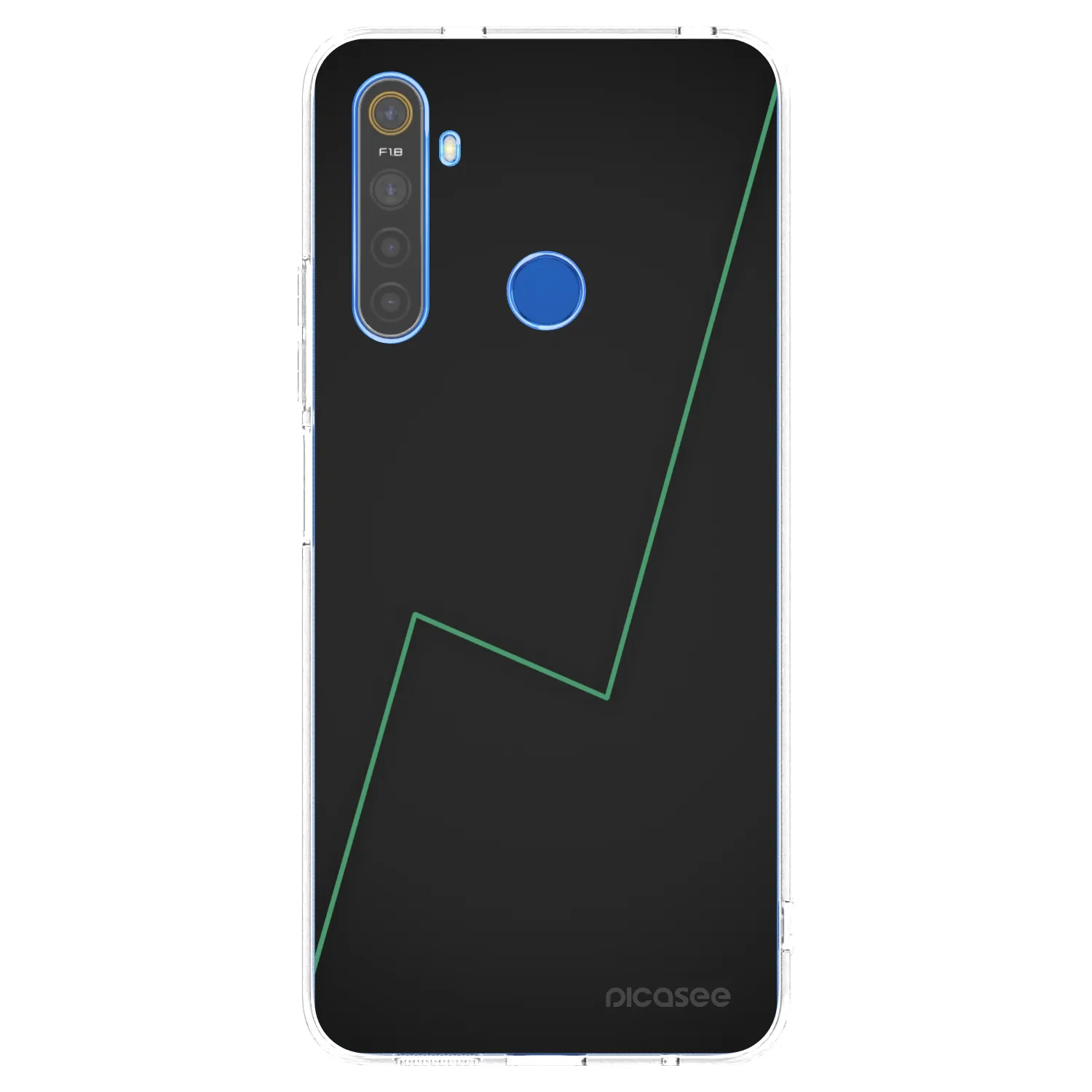Picasee átlátszó szilikon tok az alábbi mobiltelefonokra Realme 5 - Consistency
