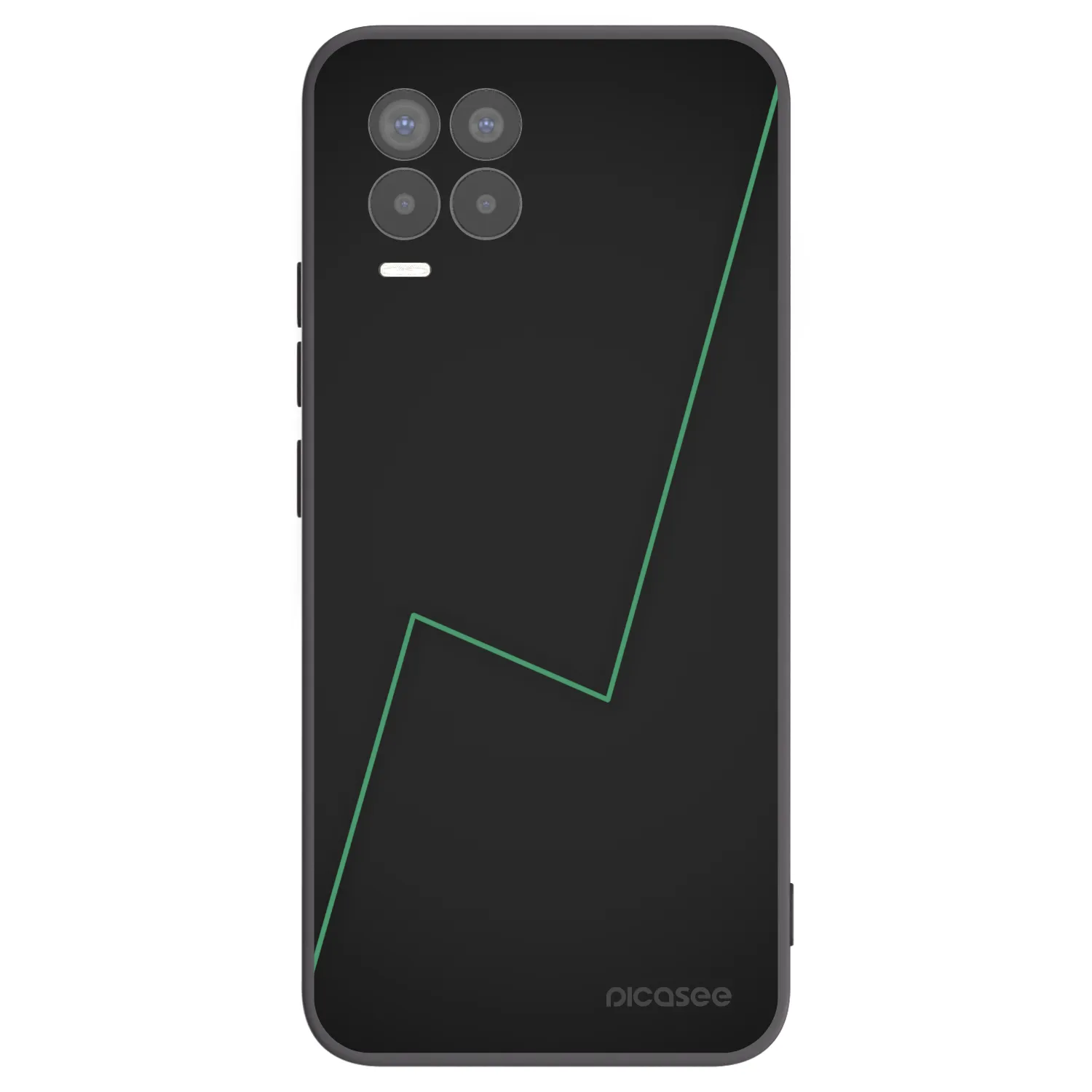 Picasee fekete szilikon tok az alábbi mobiltelefonokra Realme 8 Pro - Consistency