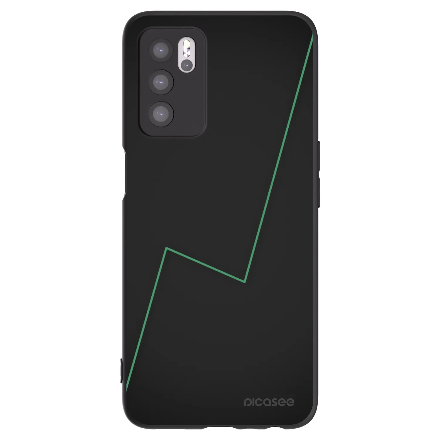 Picasee fekete szilikon tok az alábbi mobiltelefonokra OPPO A16s - Consistency