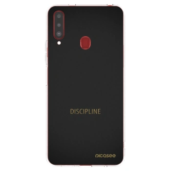 Picasee átlátszó szilikon tok az alábbi mobiltelefonokra Samsung Galaxy A20s - Discipline