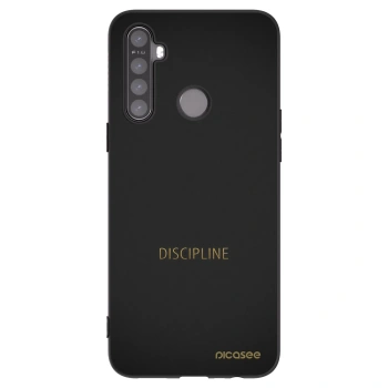Picasee fekete szilikon tok az alábbi mobiltelefonokra Realme 5 - Discipline
