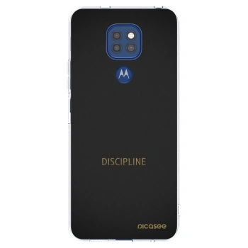 Picasee átlátszó szilikon tok az alábbi mobiltelefonokra Motorola Moto G9 Play - Discipline