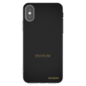 Picasee átlátszó szilikon tok az alábbi mobiltelefonokra Apple iPhone X/XS - Discipline
