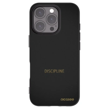 Picasee fekete szilikon tok az alábbi mobiltelefonokra Apple iPhone 16 Pro - Discipline