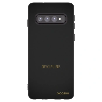 Picasee fekete szilikon tok az alábbi mobiltelefonokra Samsung Galaxy S10 G973 - Discipline