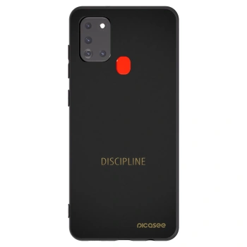 Picasee fekete szilikon tok az alábbi mobiltelefonokra Samsung Galaxy A21s - Discipline
