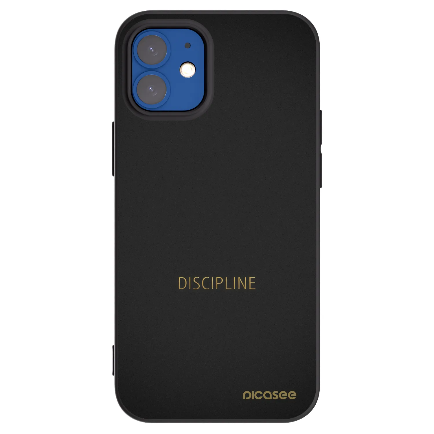 Picasee fekete szilikon tok az alábbi mobiltelefonokra Apple iPhone 12 mini - Discipline