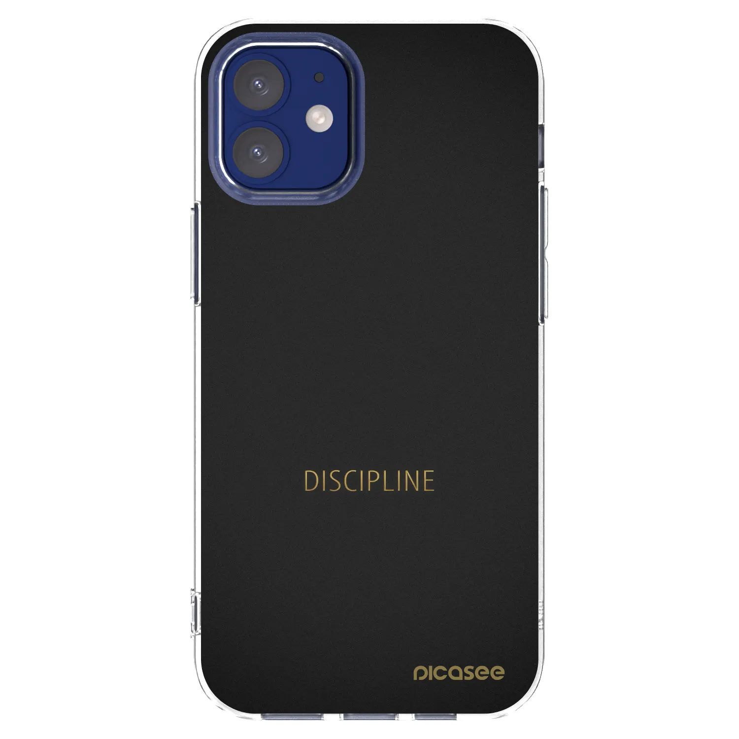 Picasee átlátszó szilikon tok az alábbi mobiltelefonokra Apple iPhone 12 mini - Discipline