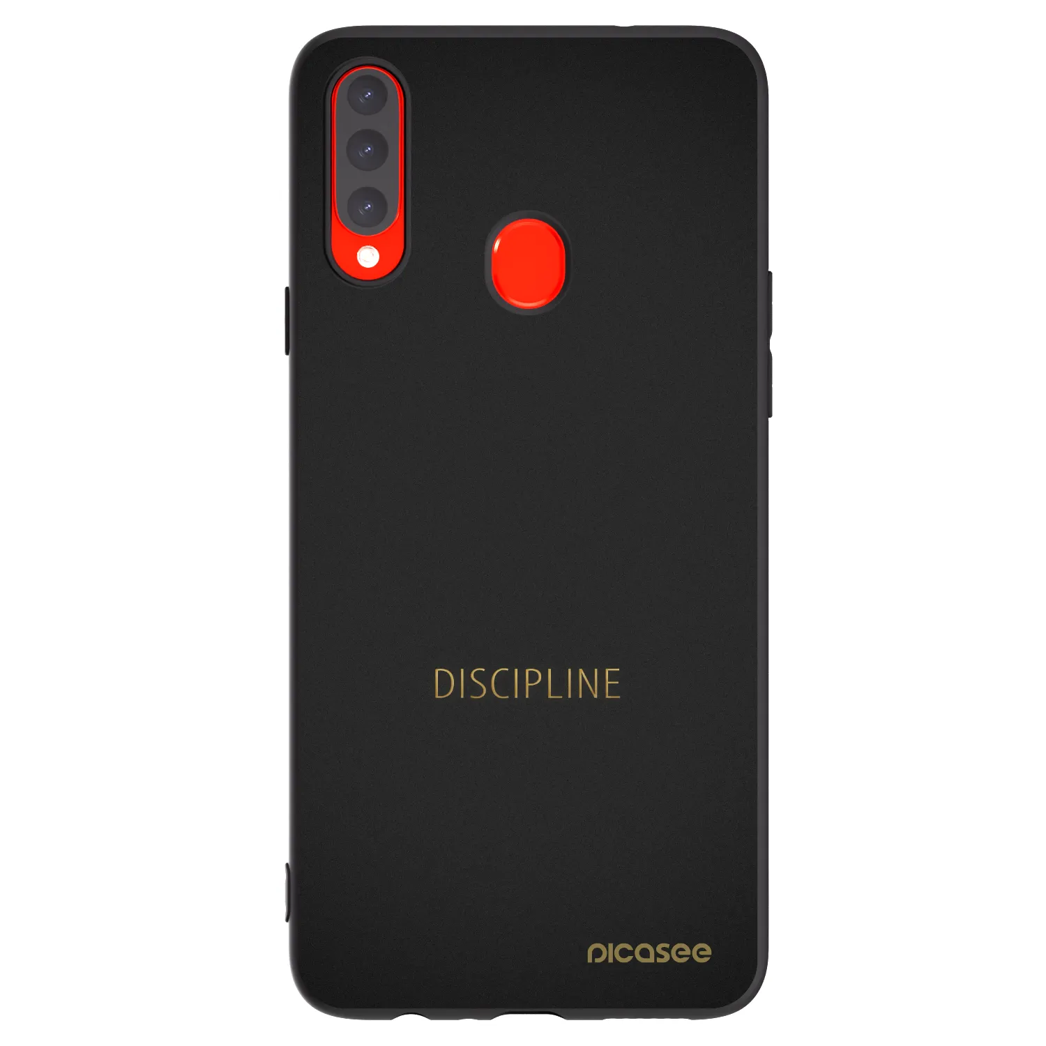 Picasee fekete szilikon tok az alábbi mobiltelefonokra Samsung Galaxy A20s - Discipline