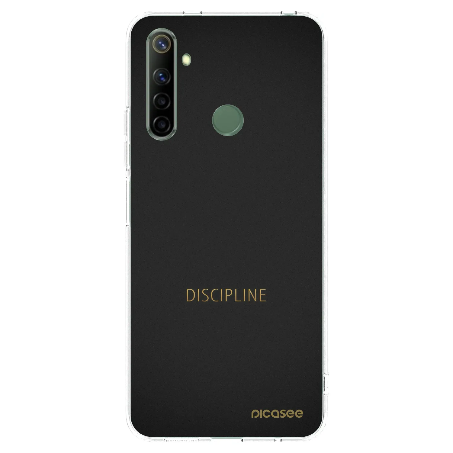 Picasee átlátszó szilikon tok az alábbi mobiltelefonokra Realme 6i - Discipline