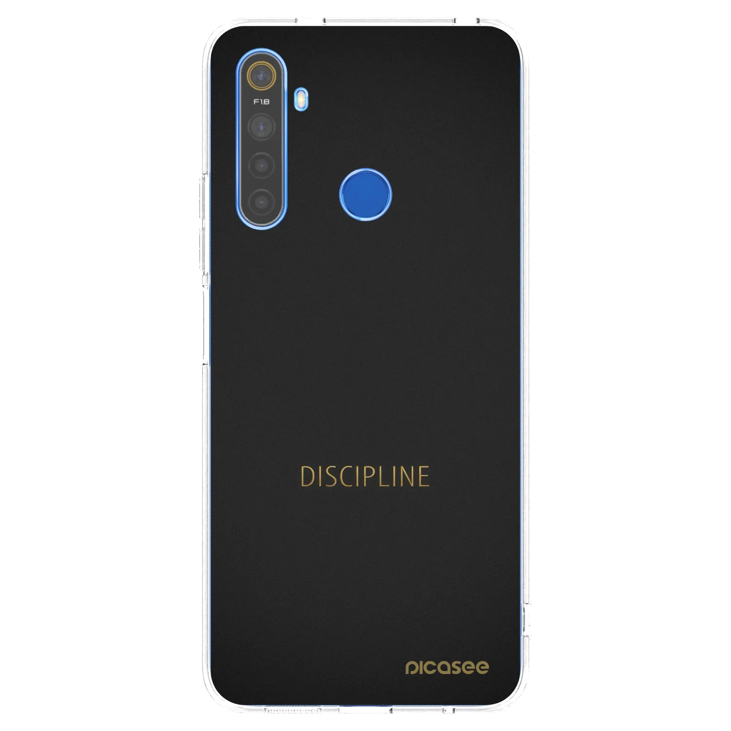 Picasee átlátszó szilikon tok az alábbi mobiltelefonokra Realme 5 - Discipline