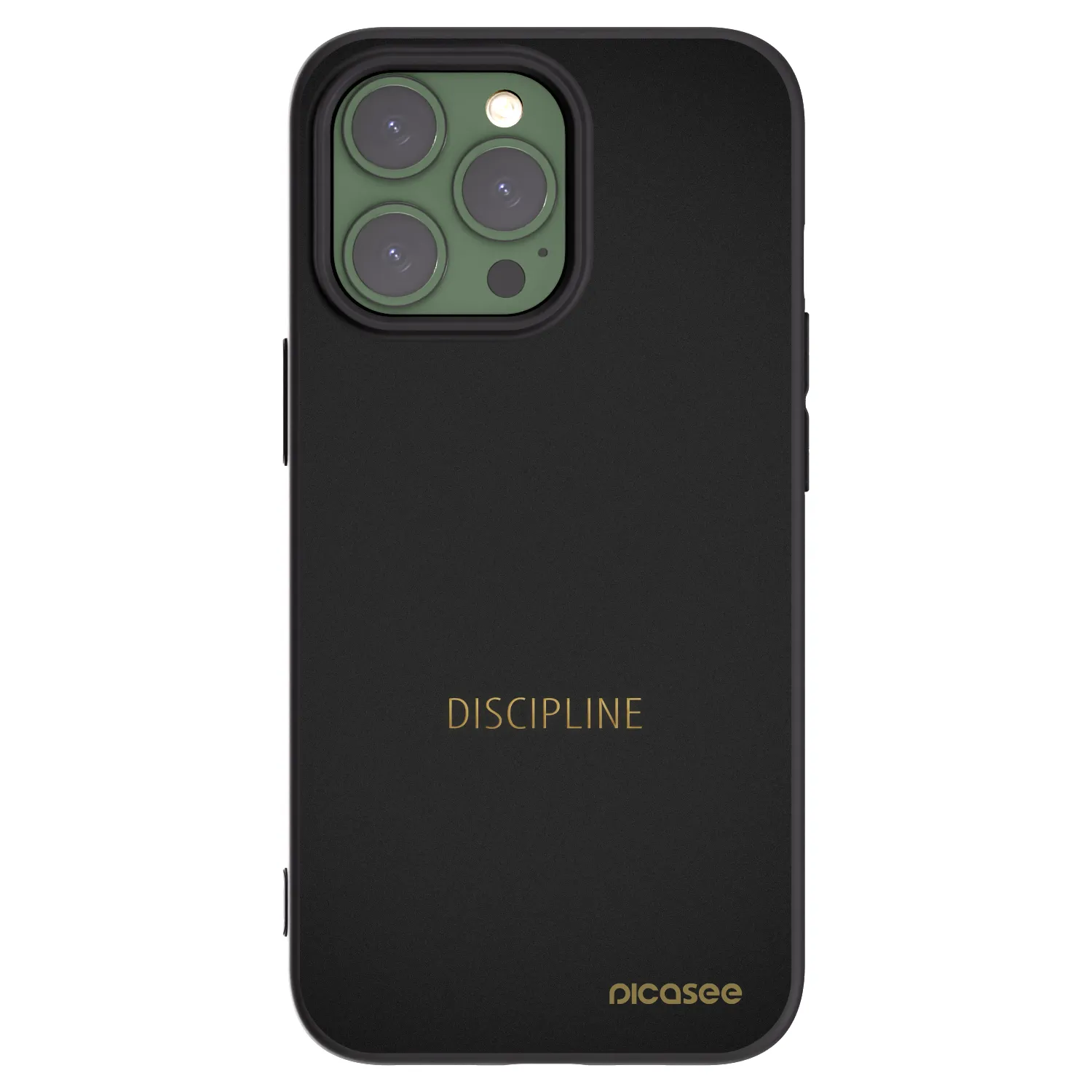 Picasee fekete szilikon tok az alábbi mobiltelefonokra Apple iPhone 13 Pro - Discipline