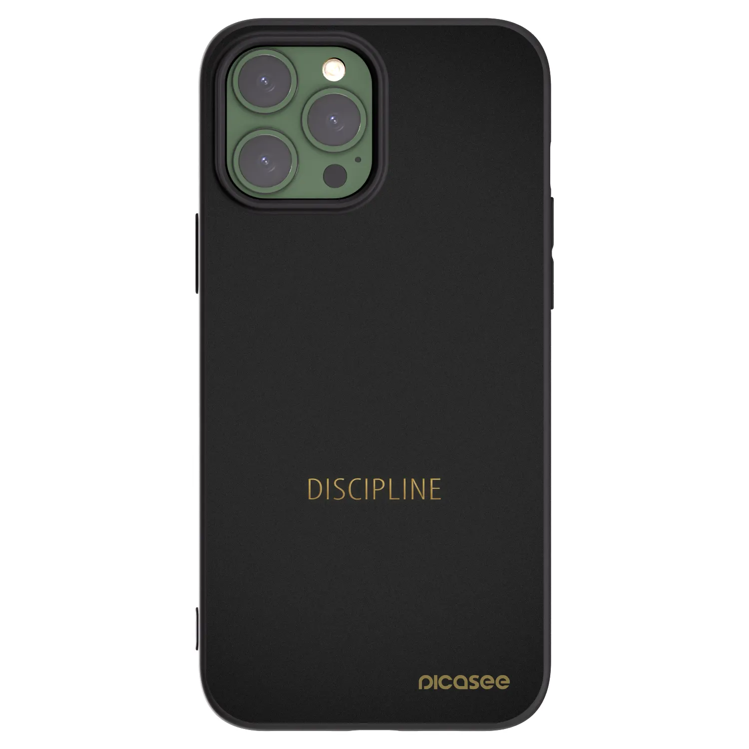 Picasee fekete szilikon tok az alábbi mobiltelefonokra Apple iPhone 13 Pro Max - Discipline