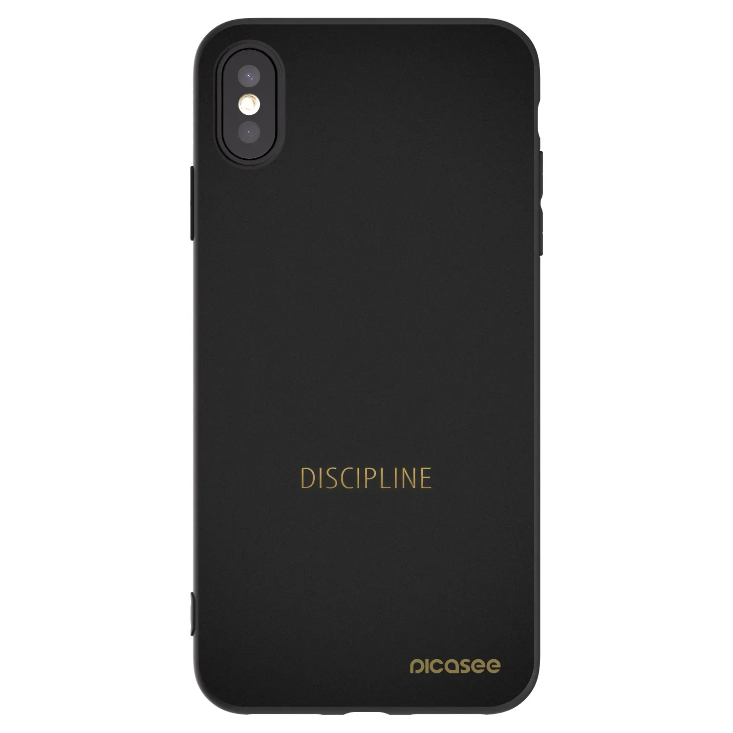 Picasee fekete szilikon tok az alábbi mobiltelefonokra Apple iPhone XS Max - Discipline