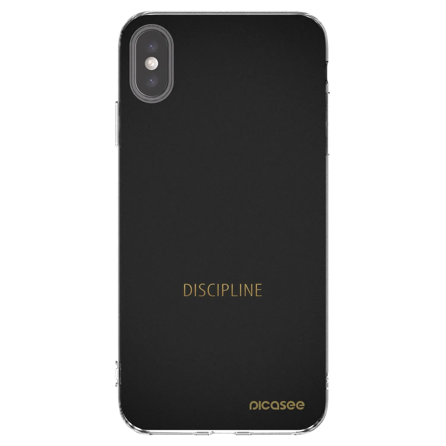 Picasee átlátszó szilikon tok az alábbi mobiltelefonokra Apple iPhone XS Max - Discipline