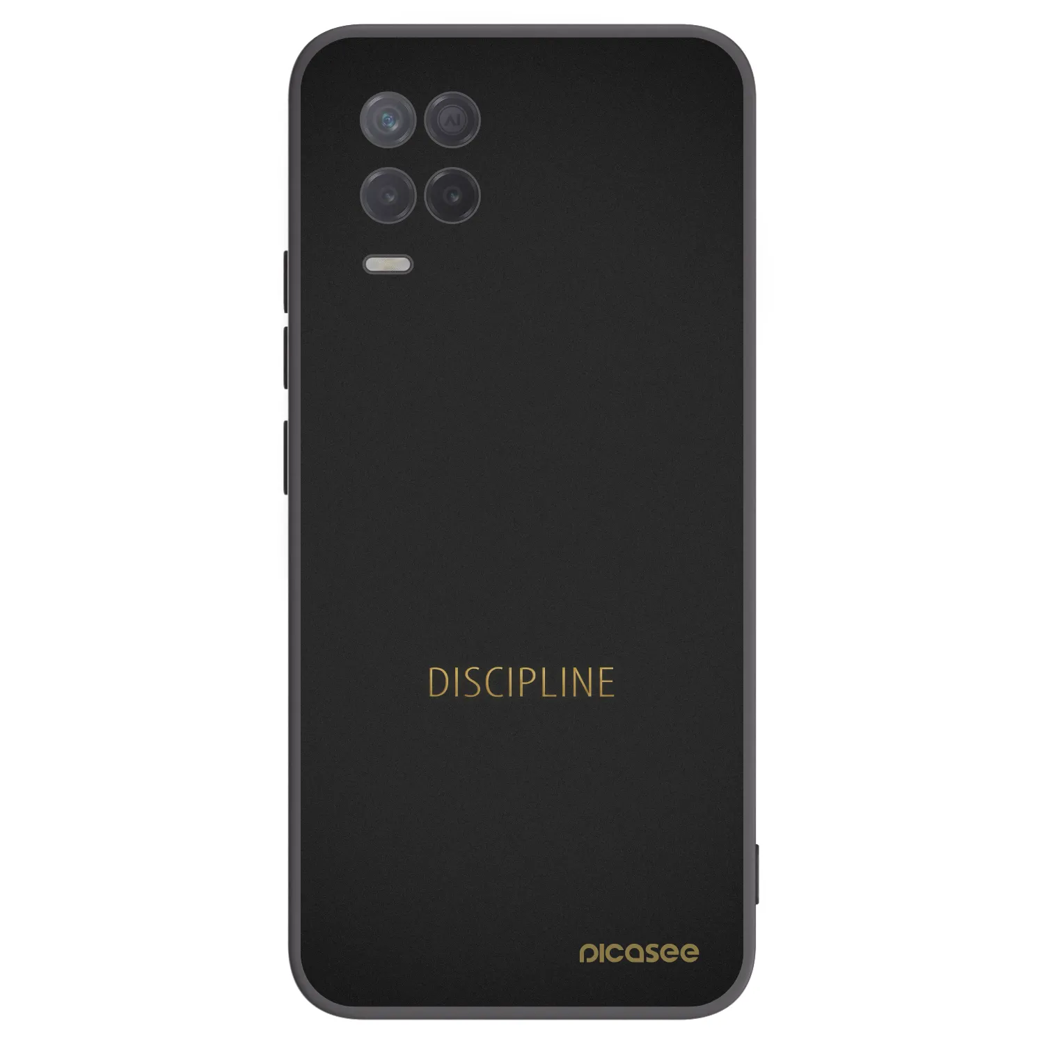 Picasee fekete szilikon tok az alábbi mobiltelefonokra Realme 8 5G - Discipline