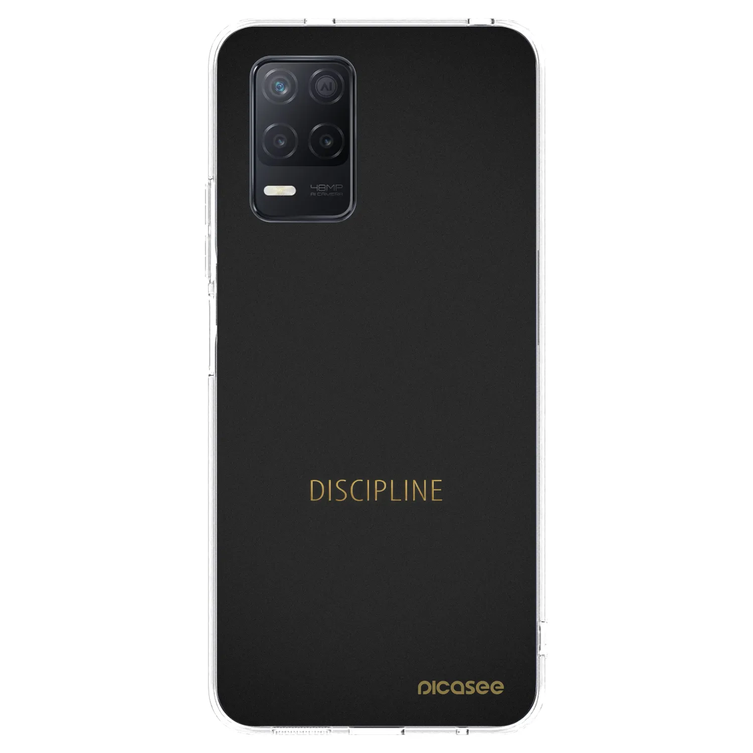 Picasee átlátszó szilikon tok az alábbi mobiltelefonokra Realme 8 5G - Discipline