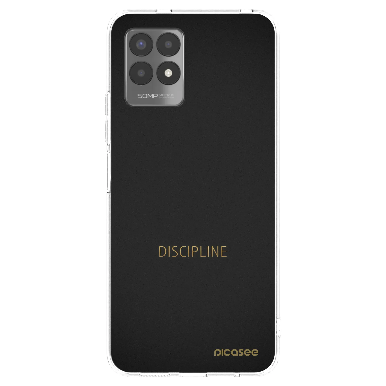 Picasee átlátszó szilikon tok az alábbi mobiltelefonokra Realme 8i - Discipline