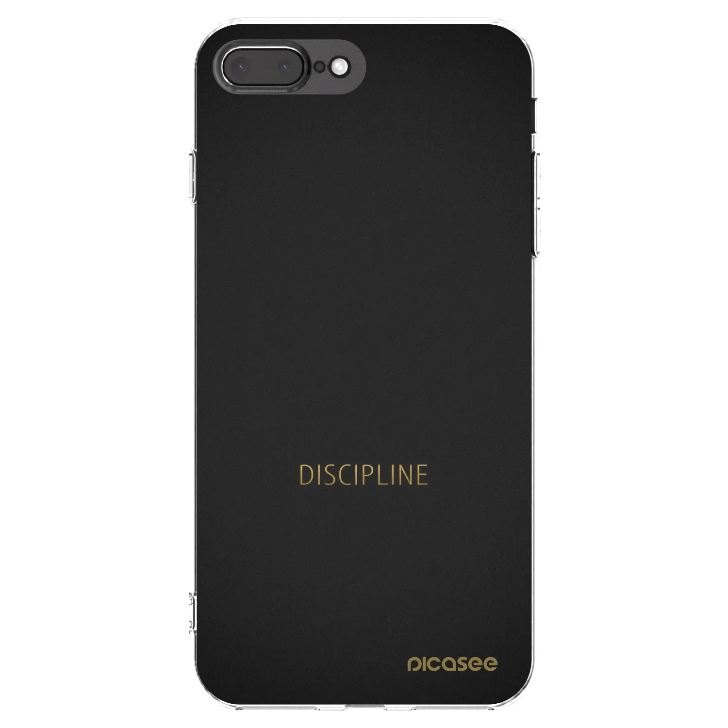 Picasee átlátszó szilikon tok az alábbi mobiltelefonokra Apple iPhone 8 Plus - Discipline