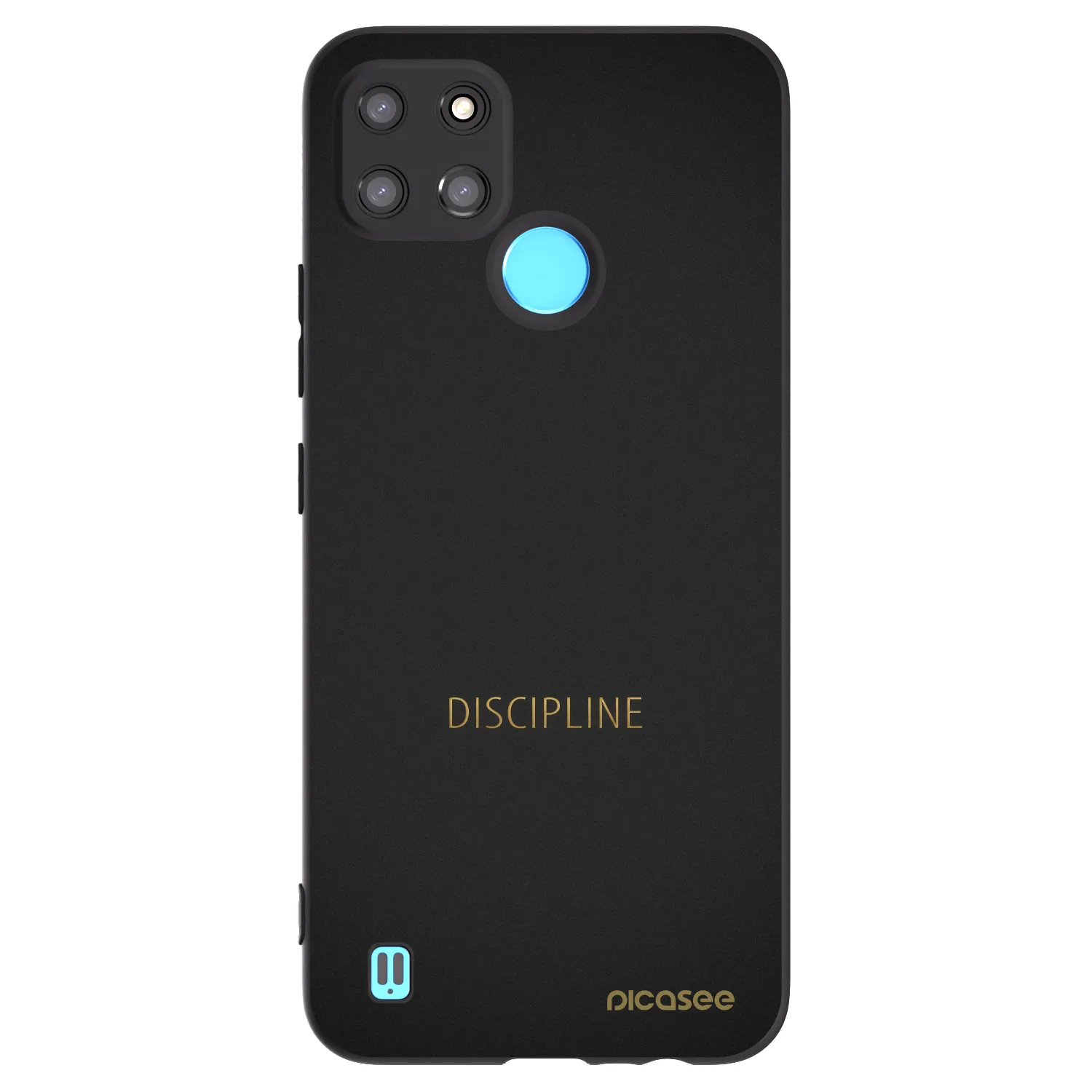Picasee fekete szilikon tok az alábbi mobiltelefonokra Realme C21Y - Discipline
