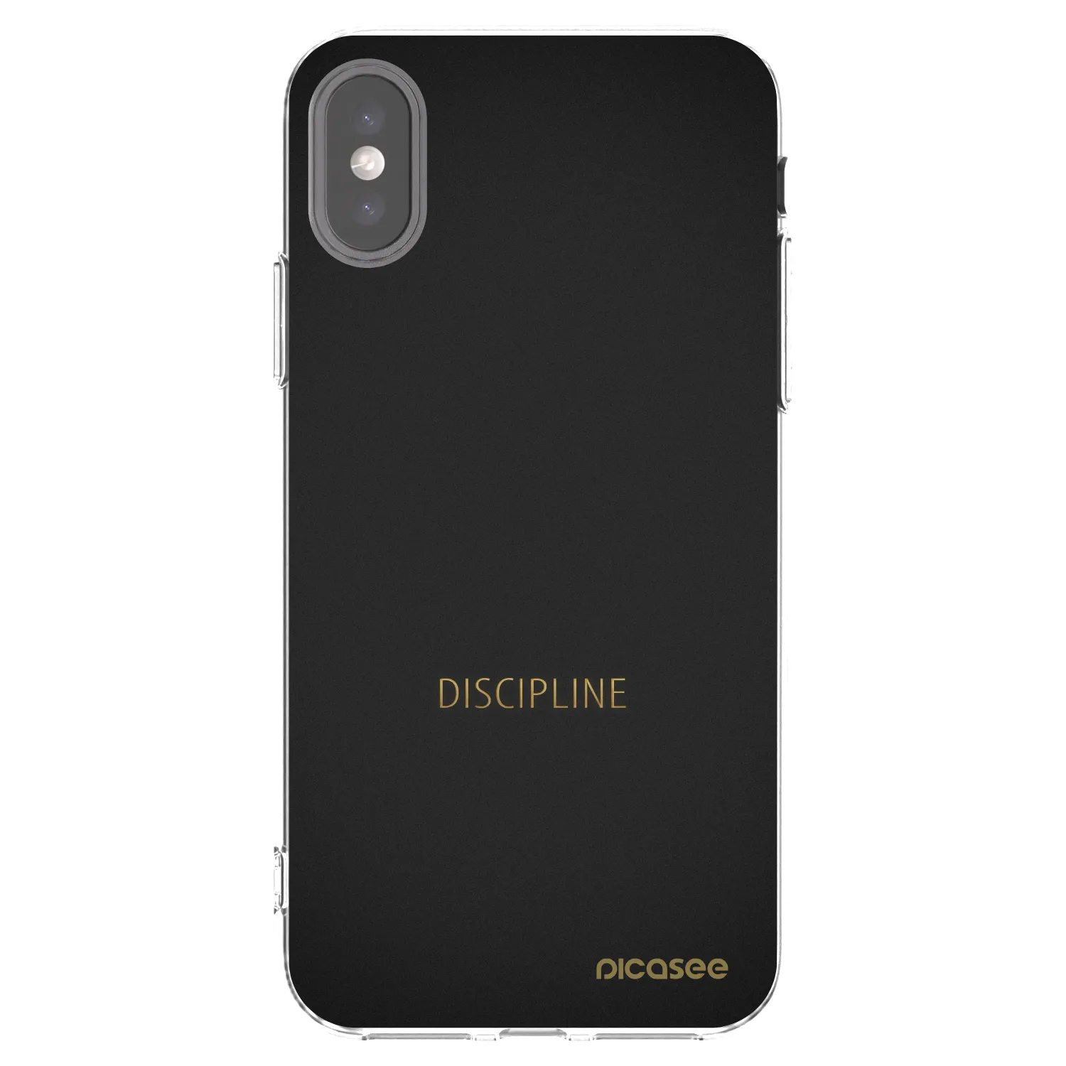 Picasee átlátszó szilikon tok az alábbi mobiltelefonokra Apple iPhone X/XS - Discipline