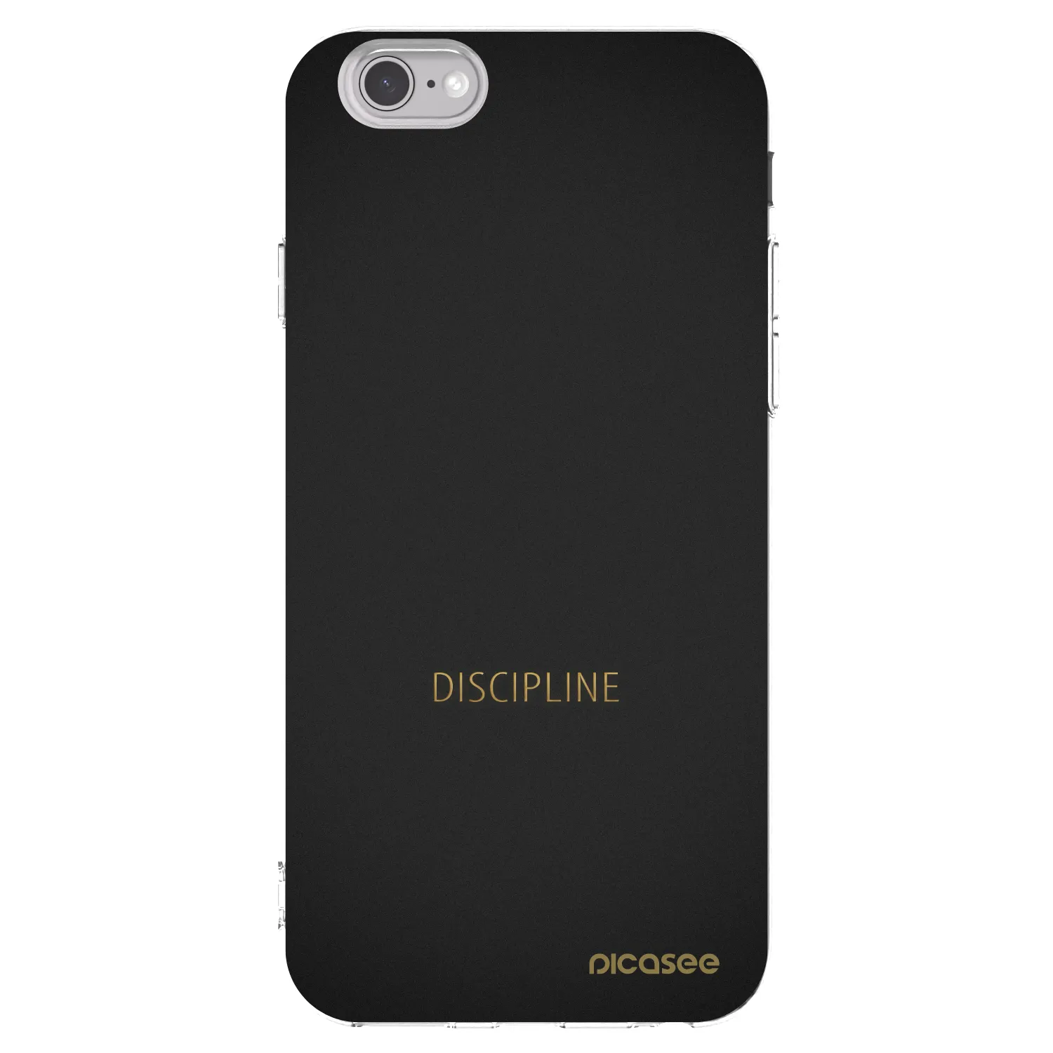 Picasee átlátszó szilikon tok az alábbi mobiltelefonokra Apple iPhone 6/6S - Discipline