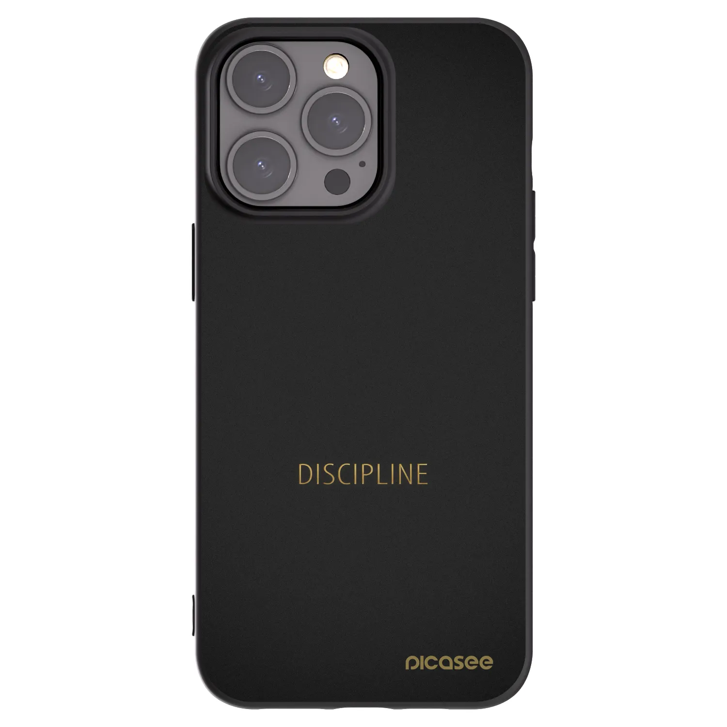 Picasee fekete szilikon tok az alábbi mobiltelefonokra Apple iPhone 15 Pro Max - Discipline