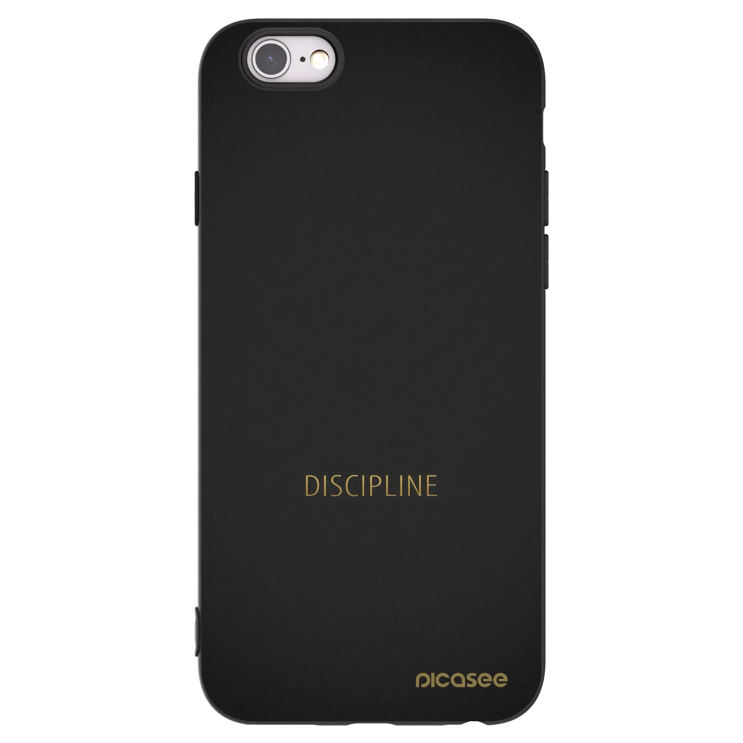 Picasee fekete szilikon tok az alábbi mobiltelefonokra Apple iPhone 6/6S - Discipline