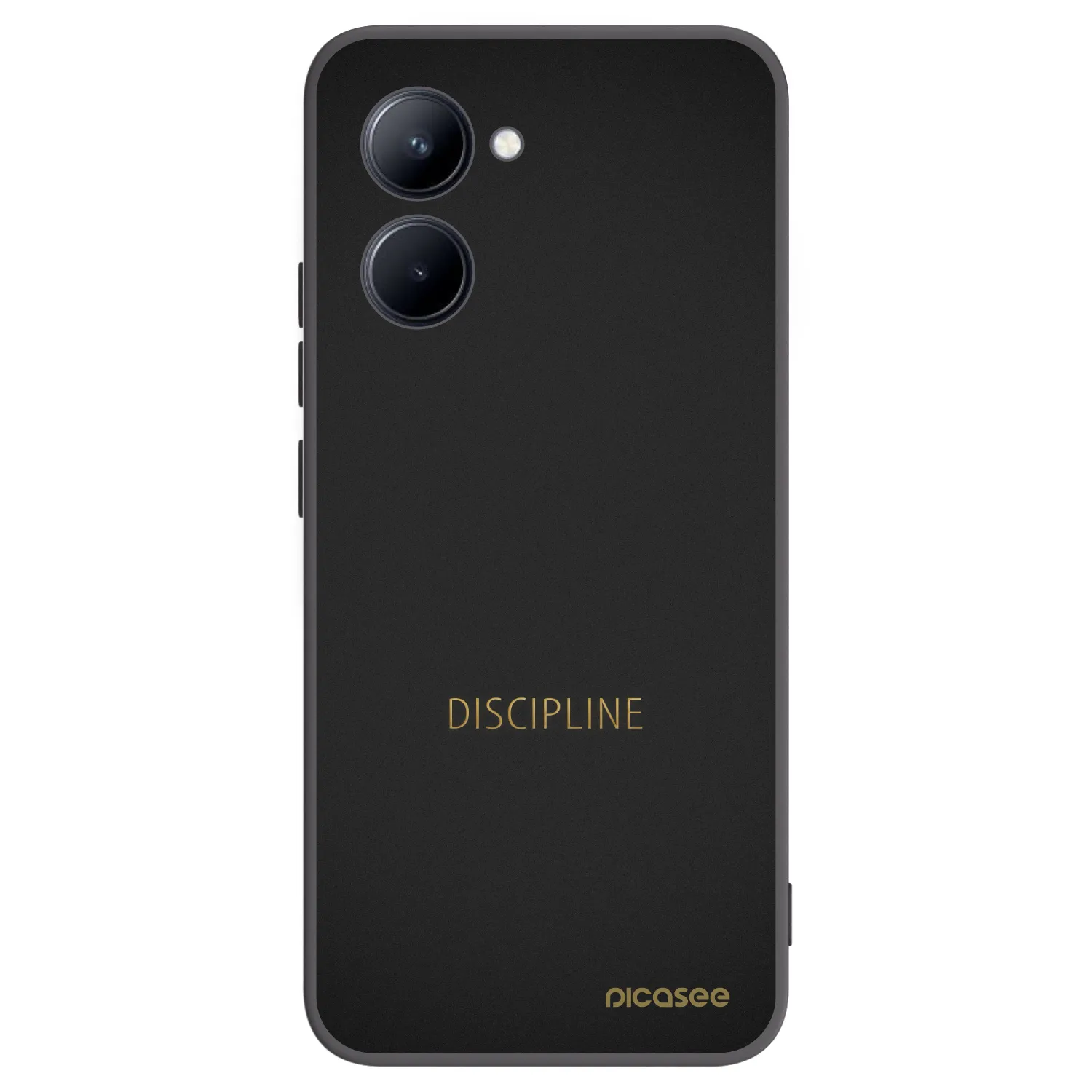 Picasee fekete szilikon tok az alábbi mobiltelefonokra Realme C33 (2023) - Discipline