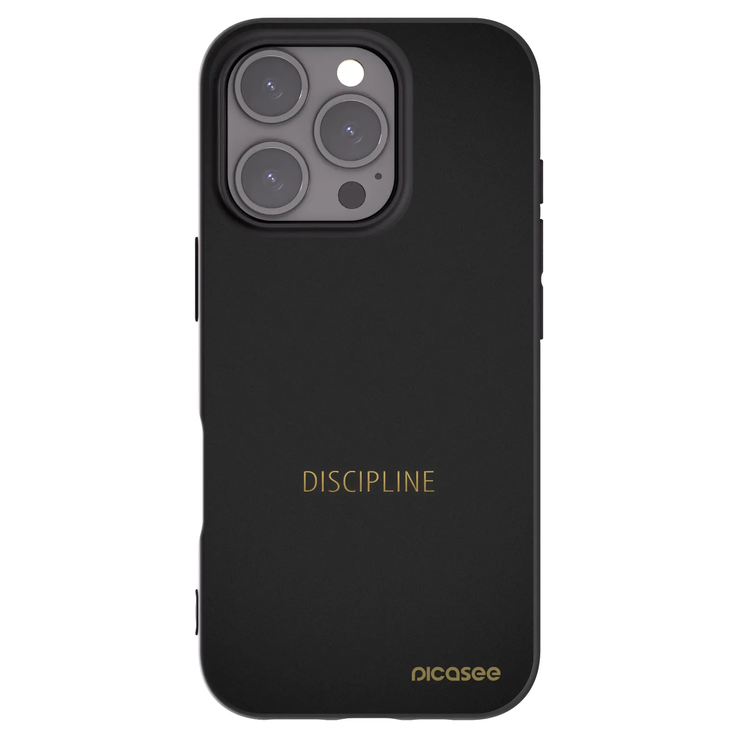 Picasee fekete szilikon tok az alábbi mobiltelefonokra Apple iPhone 16 Pro - Discipline