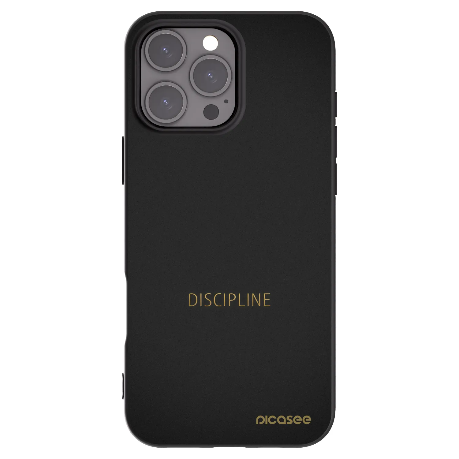 Picasee fekete szilikon tok az alábbi mobiltelefonokra Apple iPhone 16 Pro Max - Discipline
