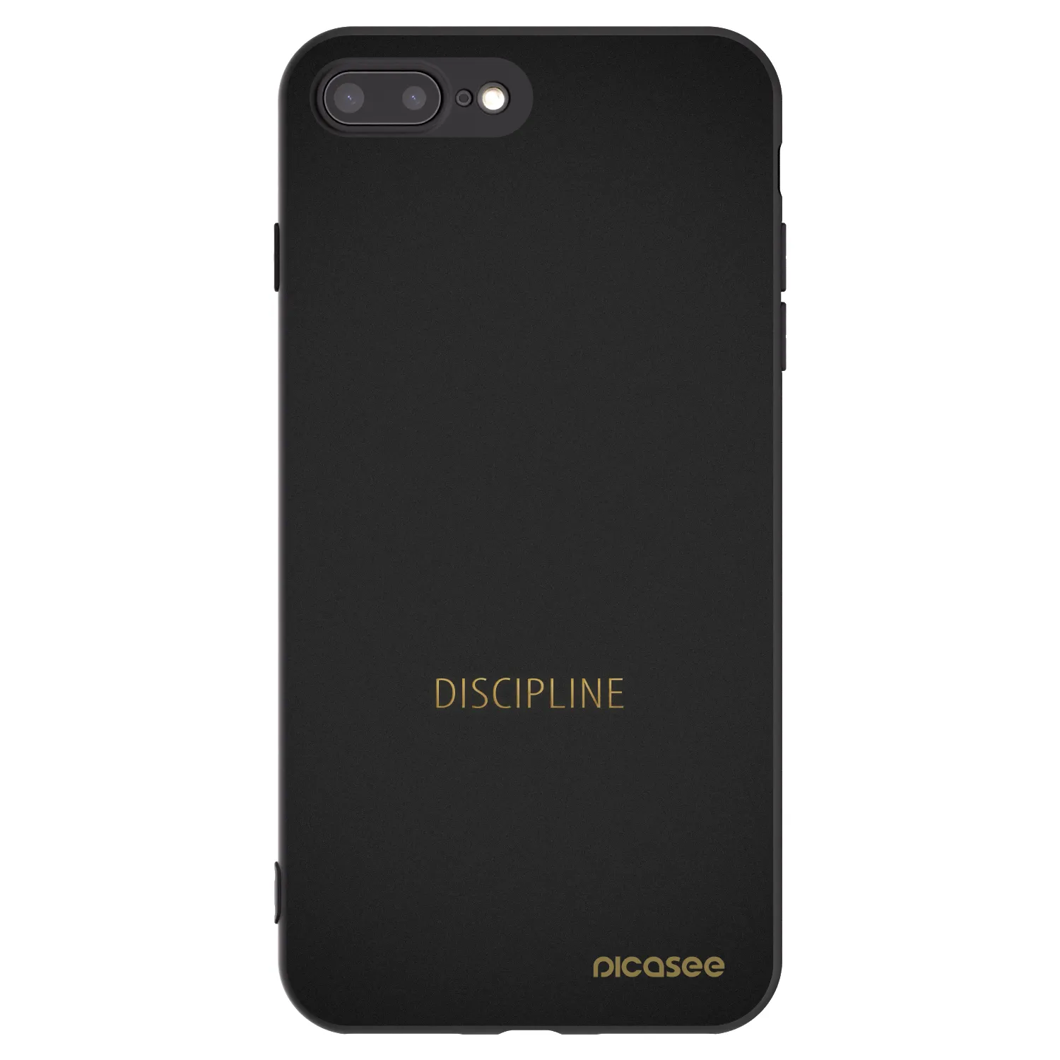 Picasee fekete szilikon tok az alábbi mobiltelefonokra Apple iPhone 8 Plus - Discipline